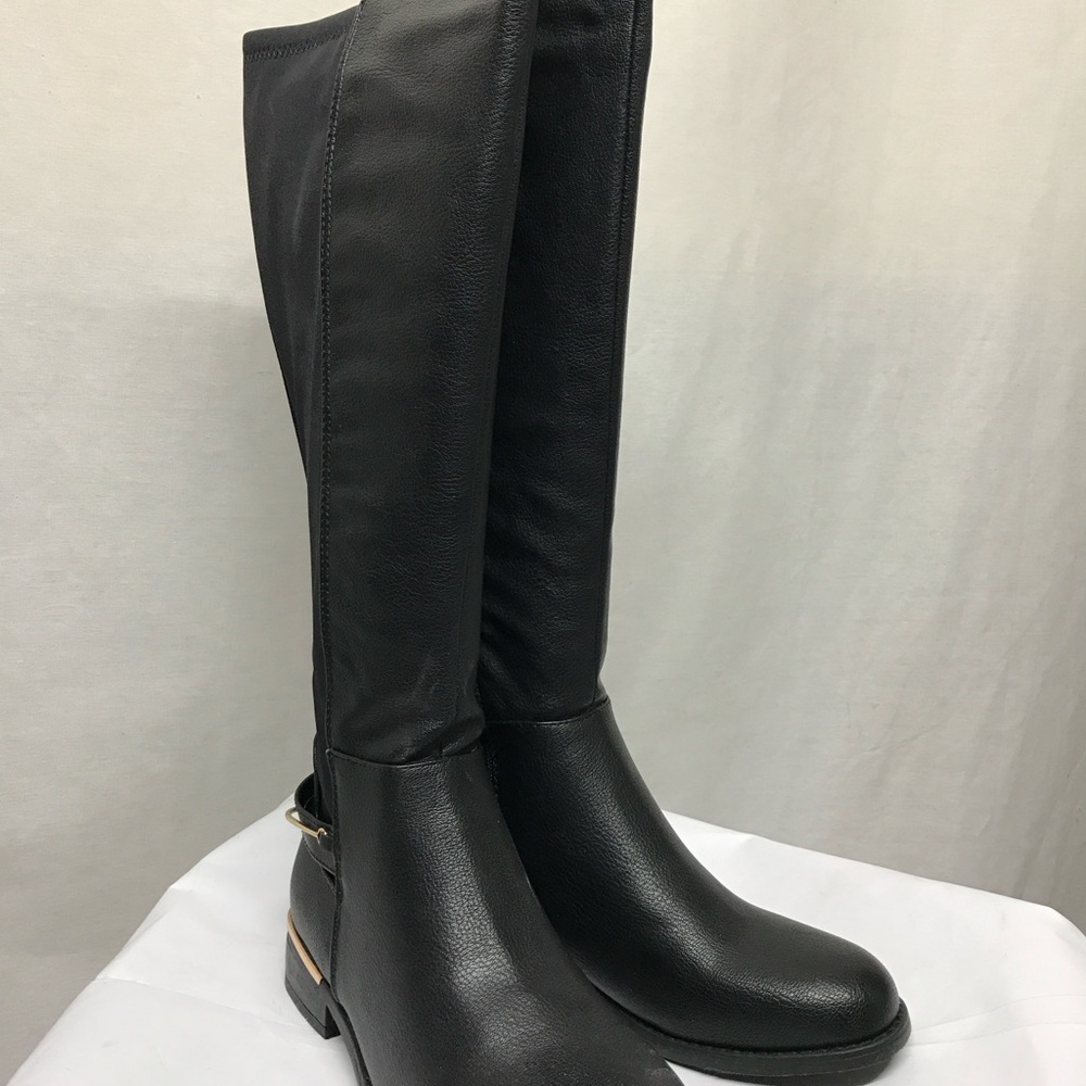 Authentic VALENTINO "Ascot" Black Leather Ribbon Riding Boots Size 39    $1695